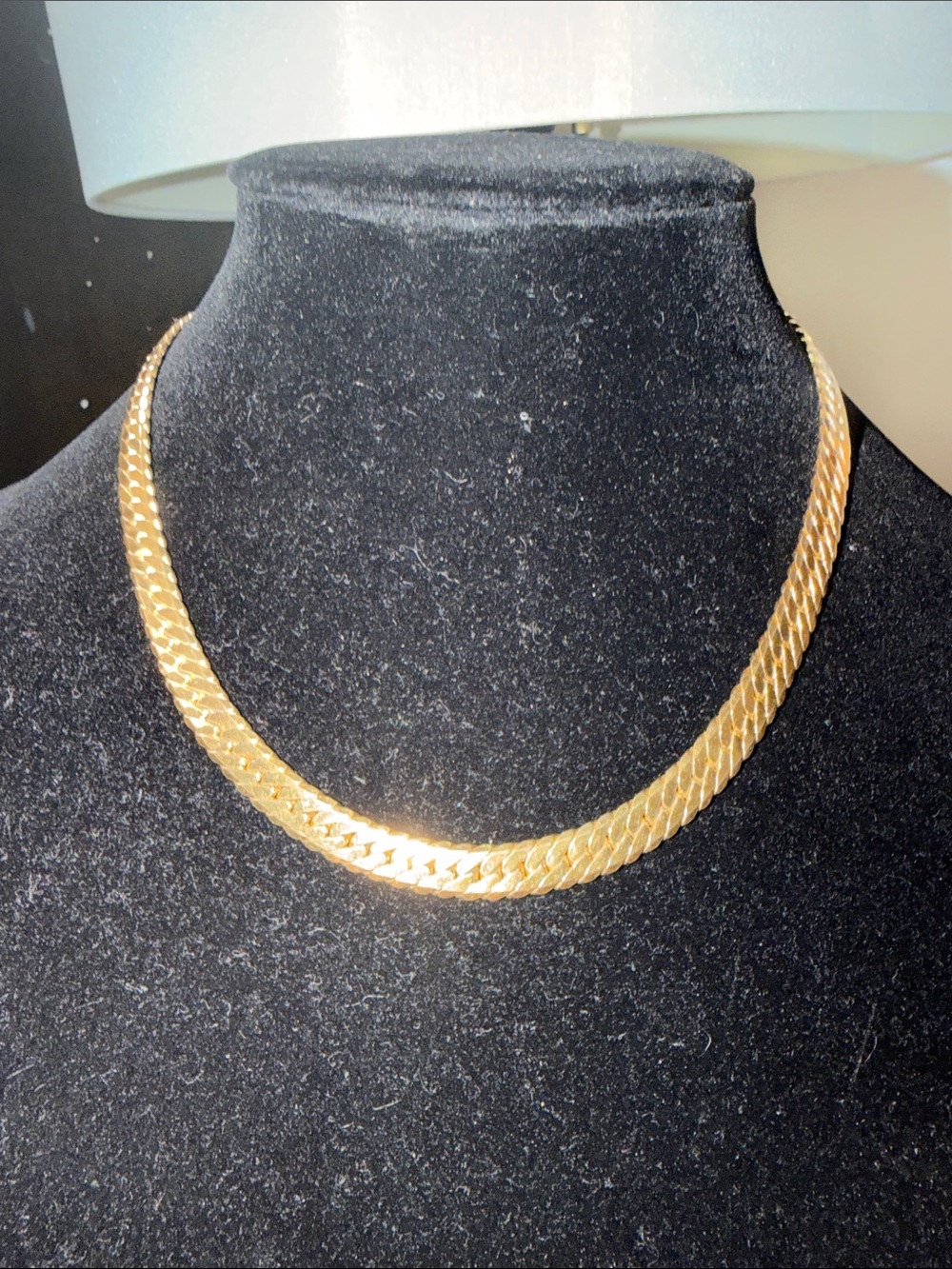 Napier Gold-Tone Woven Herringbone Necklace